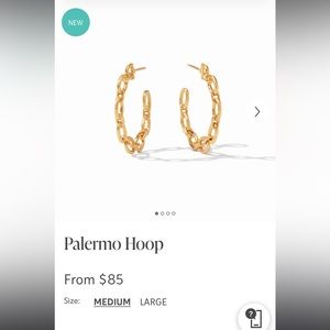 Julie Vos Palermo Hoop (medium size) NWT